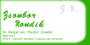 zsombor mondik business card